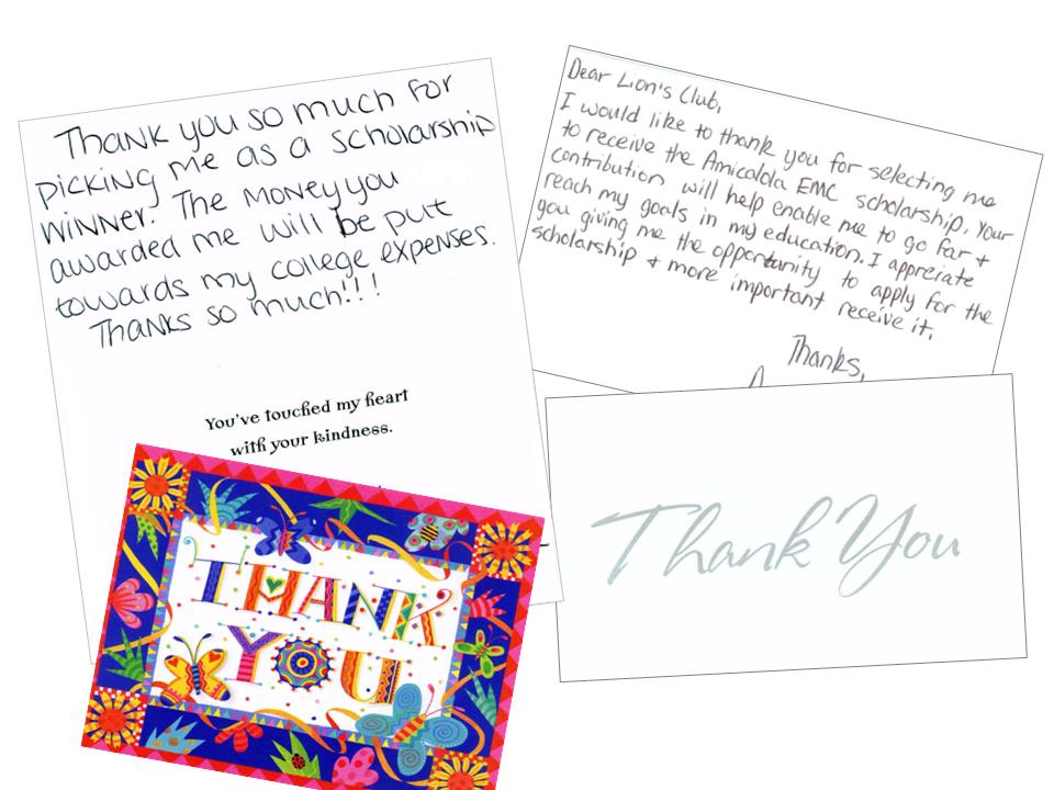 scholarships thank you notes for scholarships